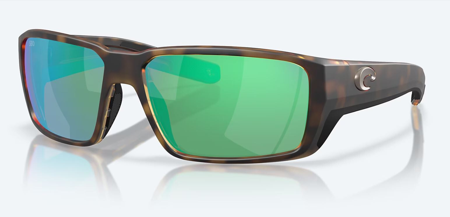 Costa Del Mar Fantail PRO Matte Tortoise / Green Mirror POLARIZED Glass 580G NEW