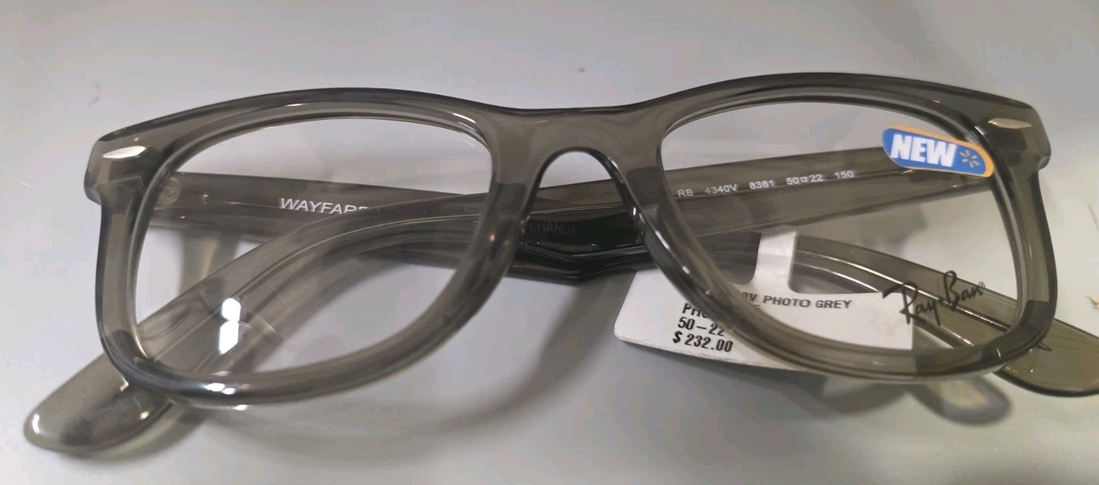 Ray-Ban Wayfarer Ease RB4340 50-22 Glasses Photo Grey