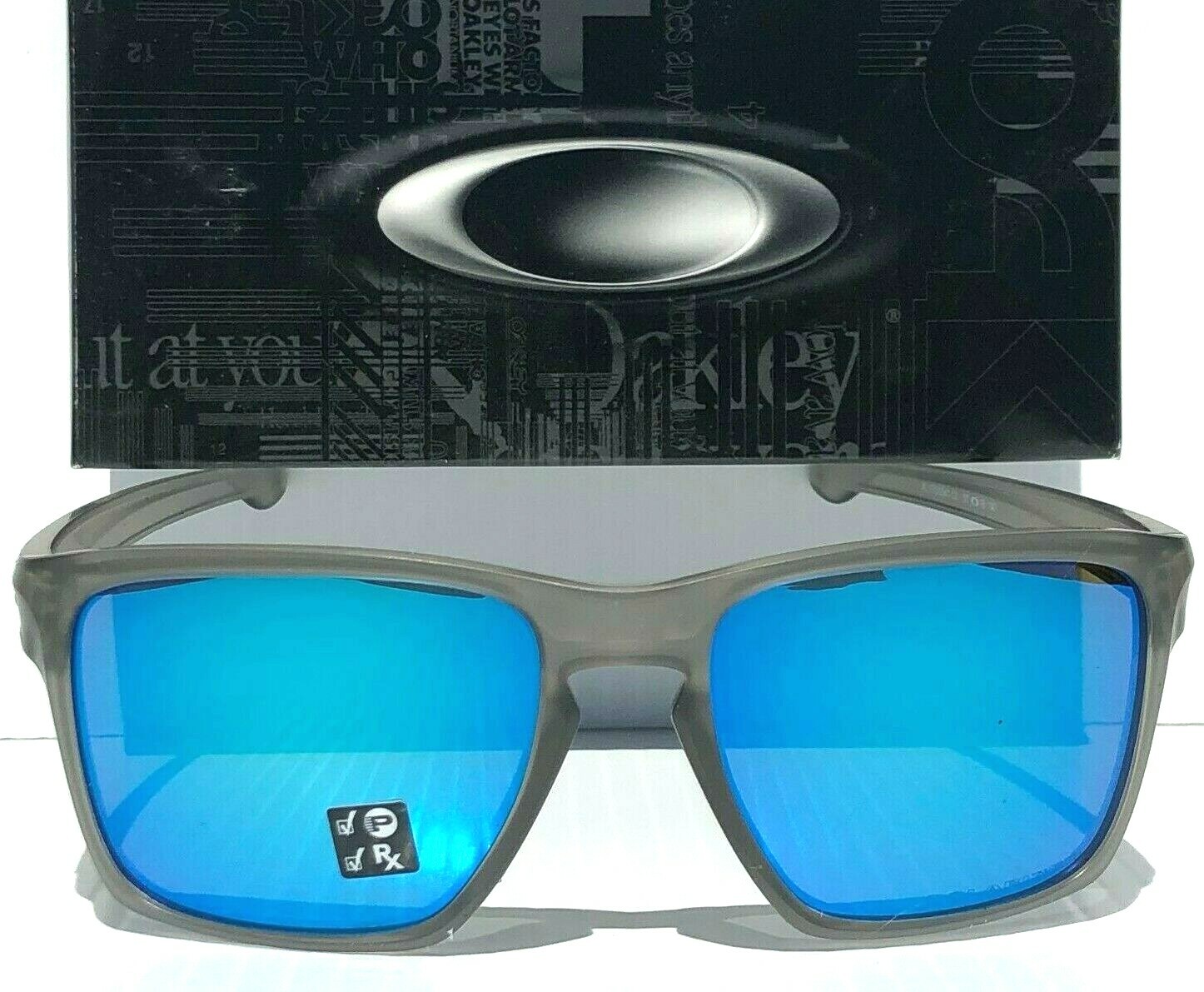 NEW* Oakley SLIVER XL Matte Grey Ink POLARIZED Sapphire Iridium Sunglass 9341-03