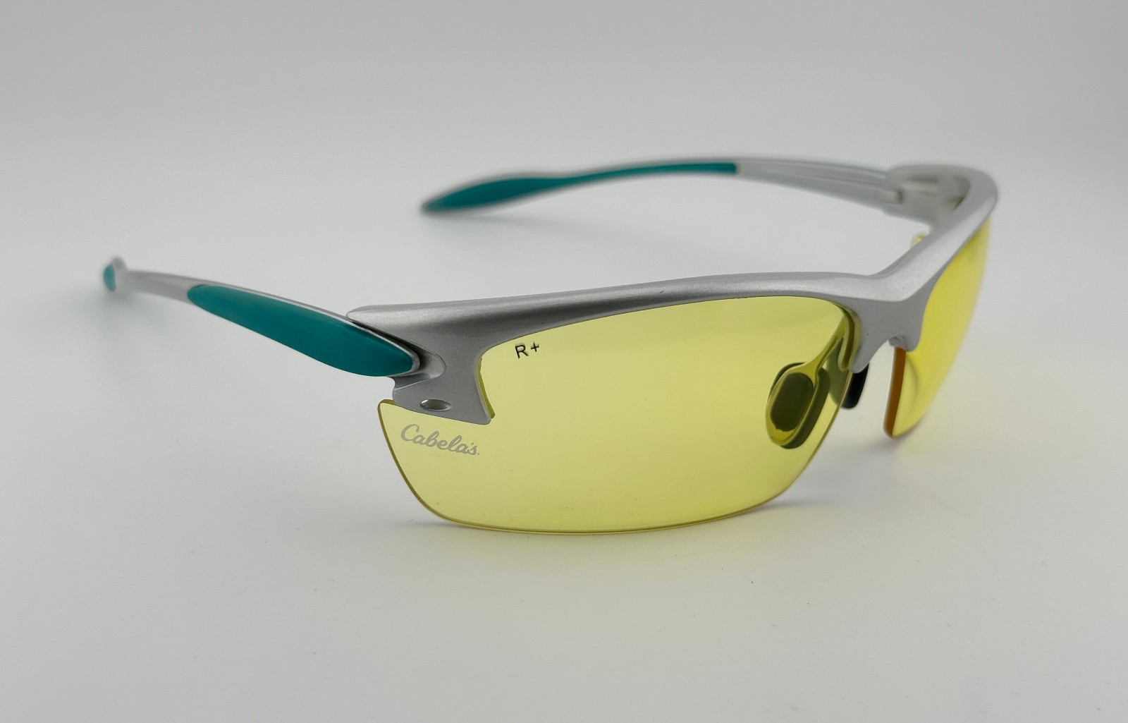 Cabela’s Lightweight Silver Wrap Shooting Safety Sunglasses, Yellow Plastic Lens