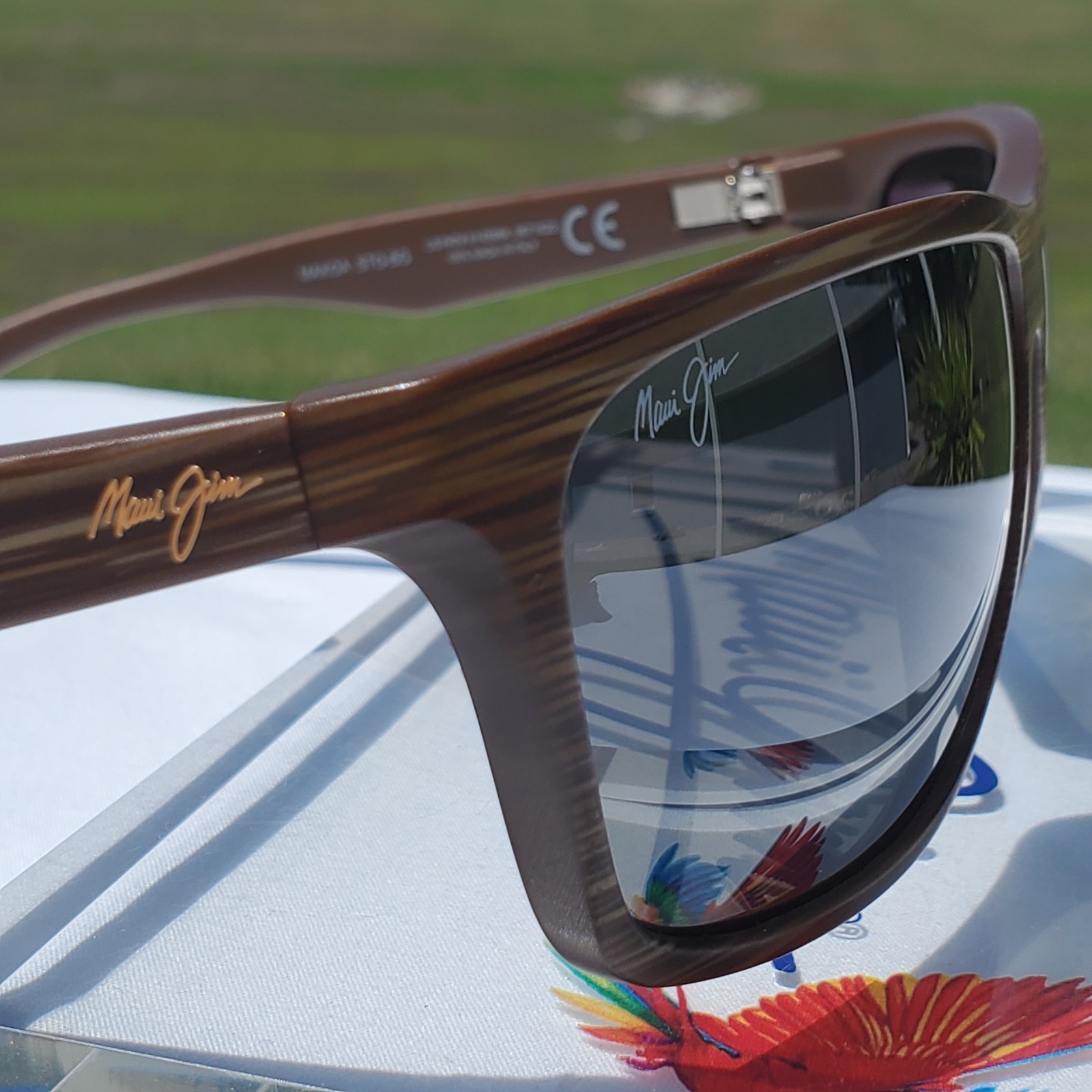 **NEW WRAPS** Maui Jim “MAKOA” 804-25W Matte Brown Woodgrain Frames/Grey Lenses!