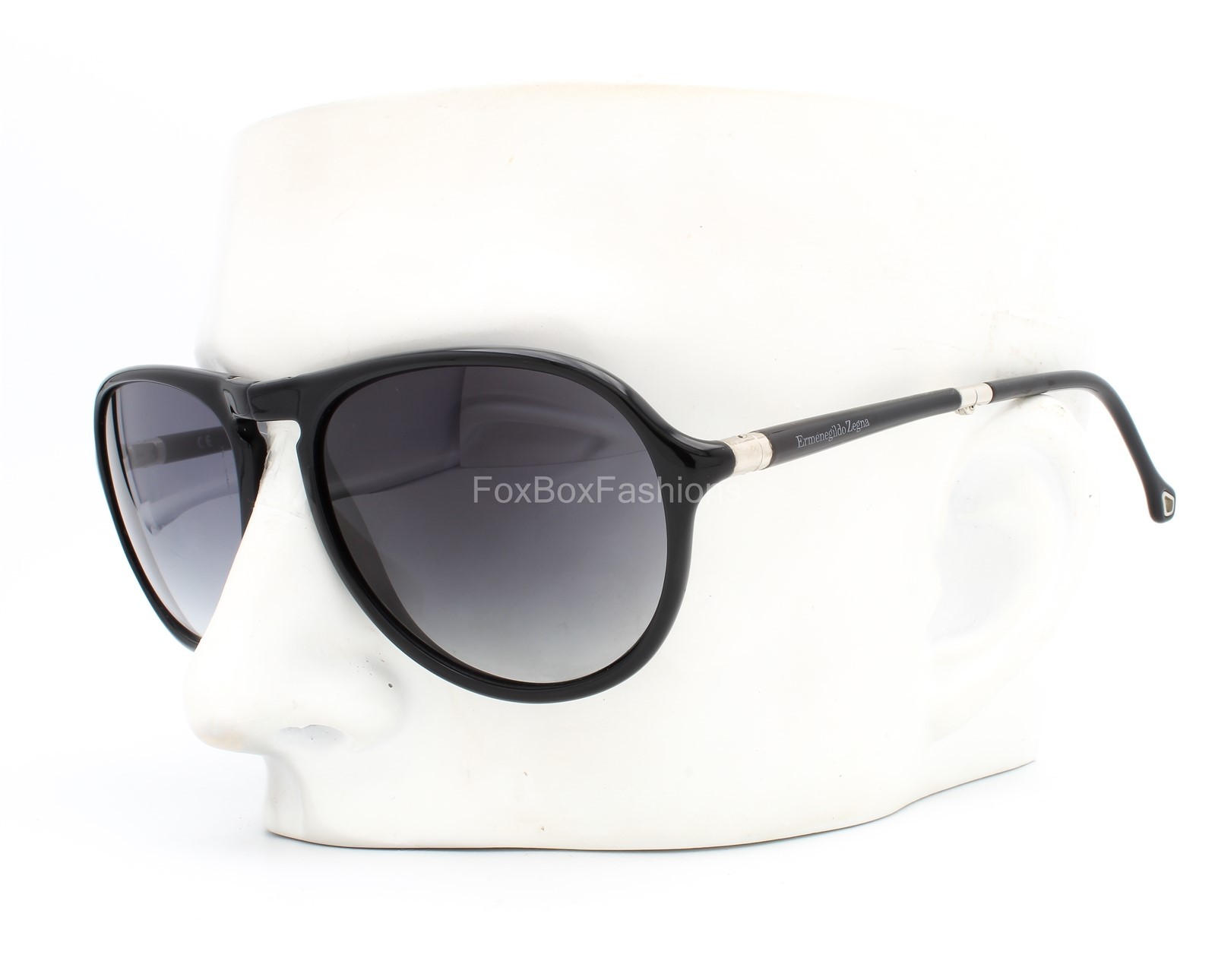 Ermenegildo Zegna SZ 3601 0Z42 Folding Sunglasses Gloss Black Foldable – Blemish