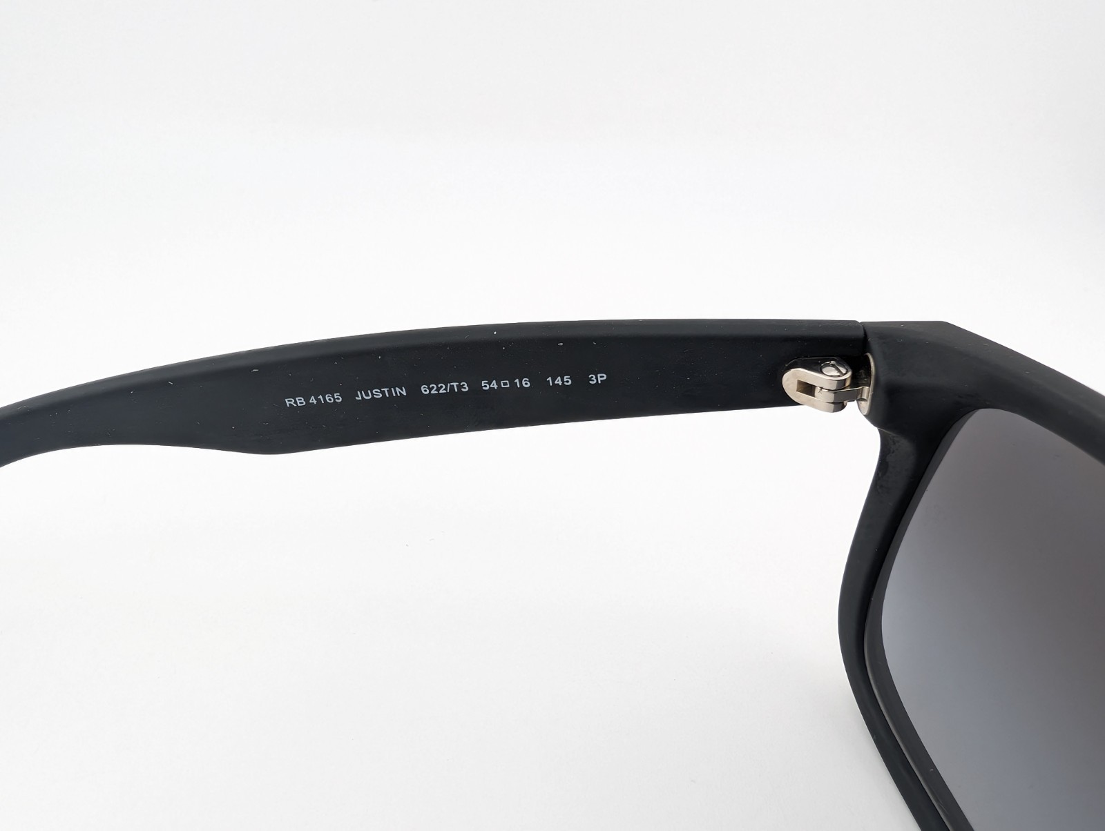 Ray-Ban Sunglasses, Polarized Lenses, Justin RB 4165 622/T3 3P Black, 54-16-145