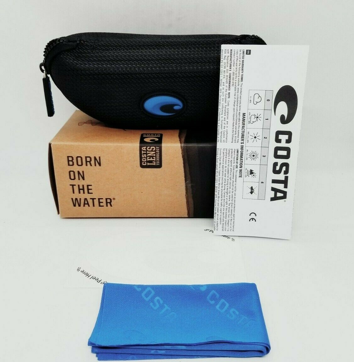 COSTA DEL MAR steel gray metallic/blue mirror FERG polarized 580G sunglasses NEW