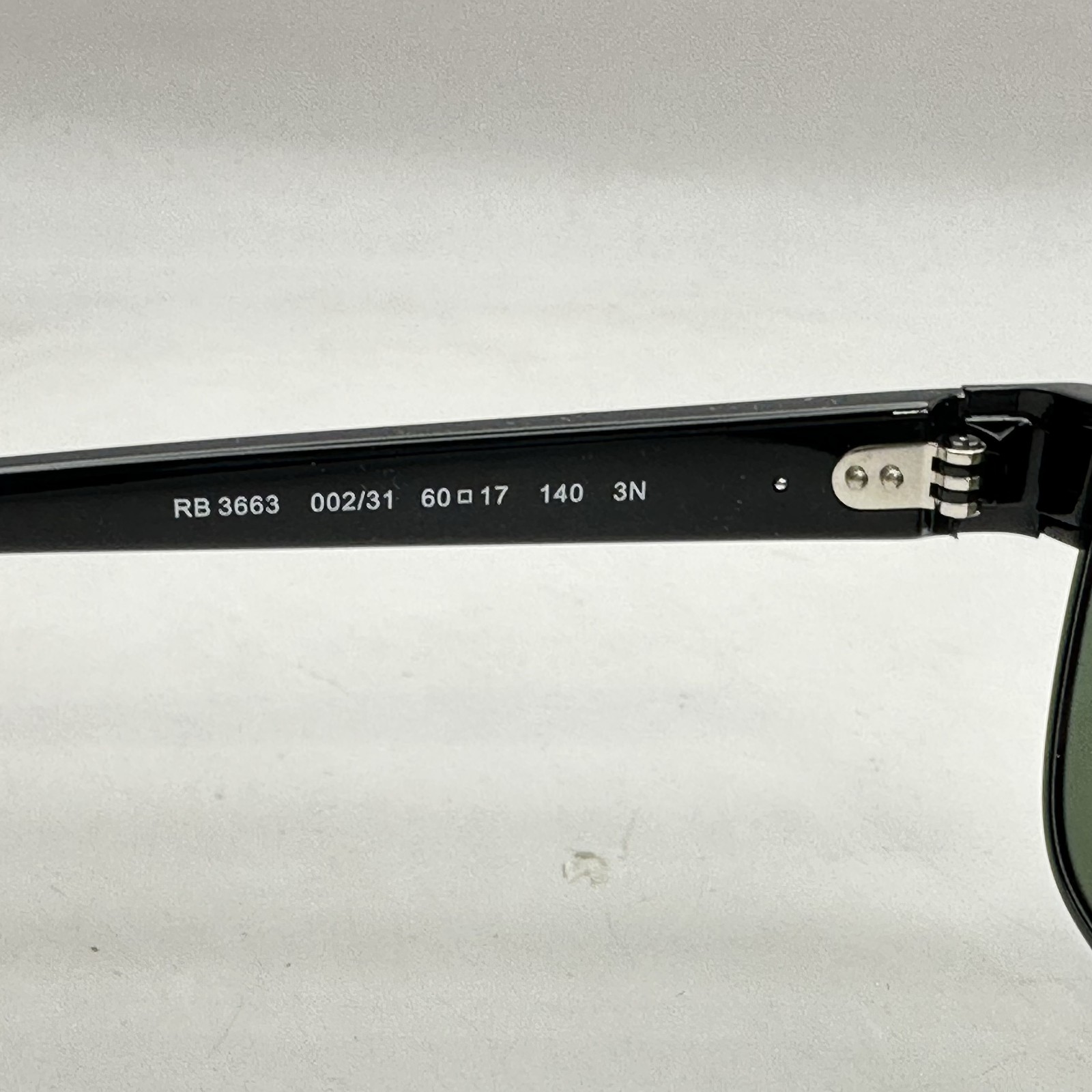 Ray Ban Mens Irregular Aviator Double Bridge Sunglasses RB3663 Black/Green
