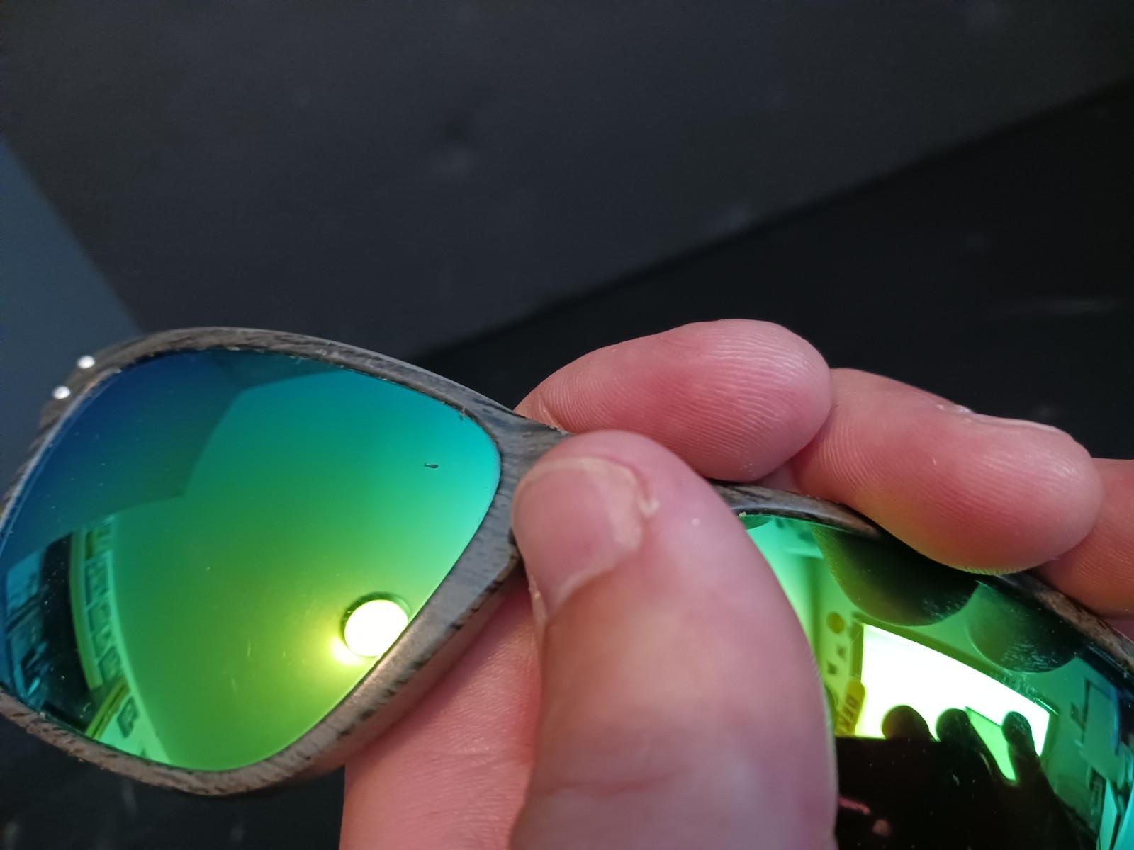 Oakley Holbrook Mix OO9384-0457 Sunglasses Woodgrain Green Mirror 57-17-138