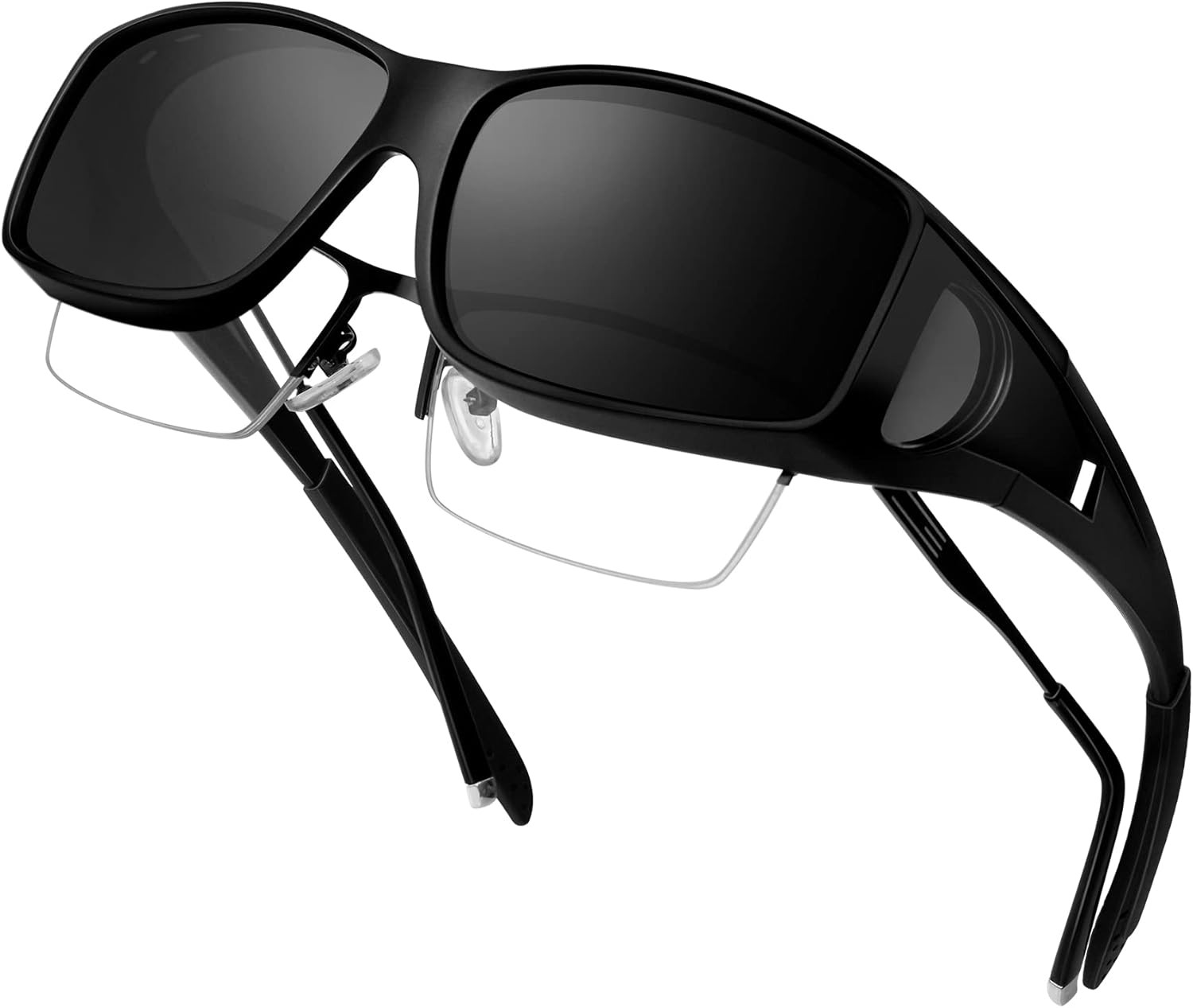 Fit Over Glasses Polarized Sunglasses for Men Women with UV400 Protection Wra…