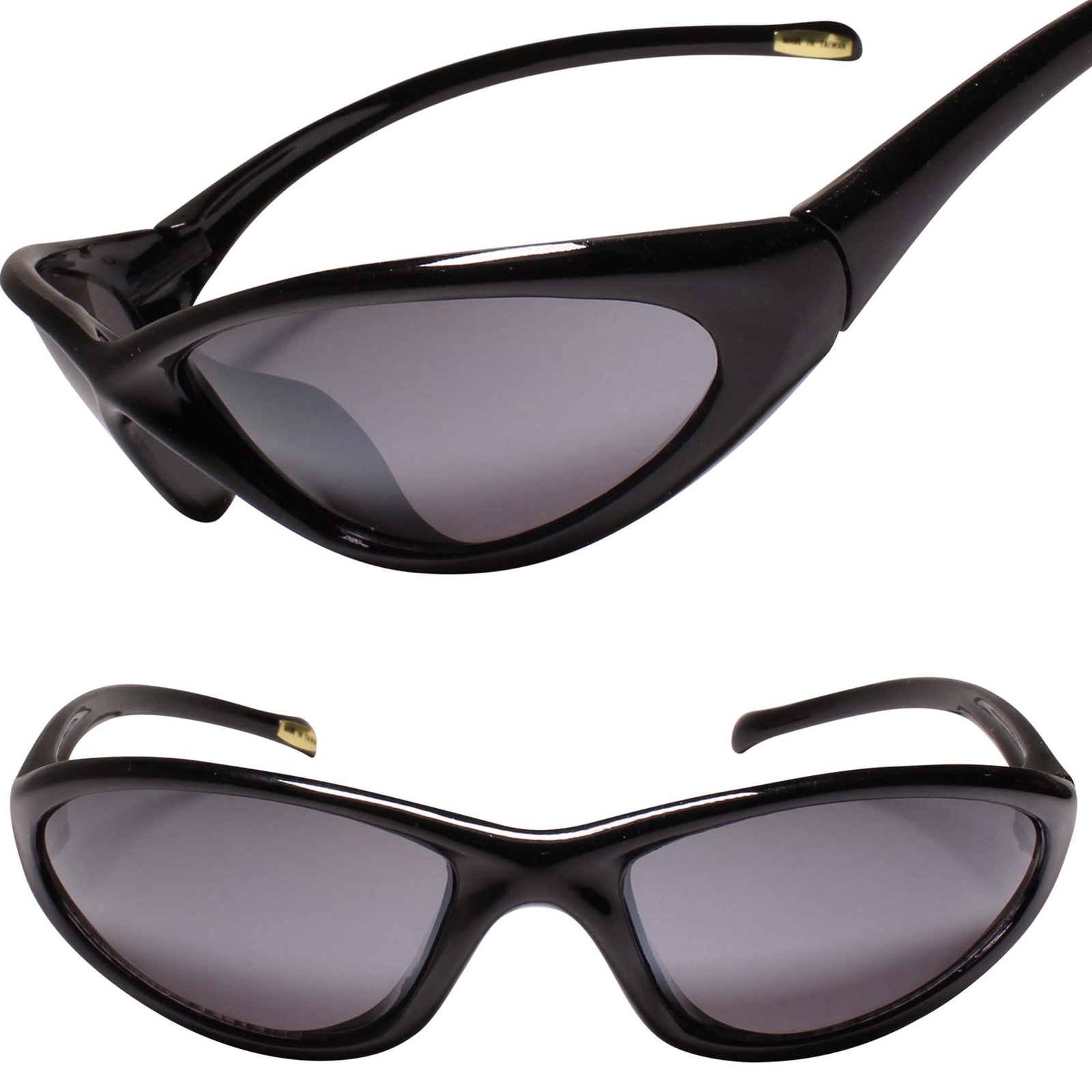 Lightweight Cycling Running Wrap Around Sport Black Sunglasses