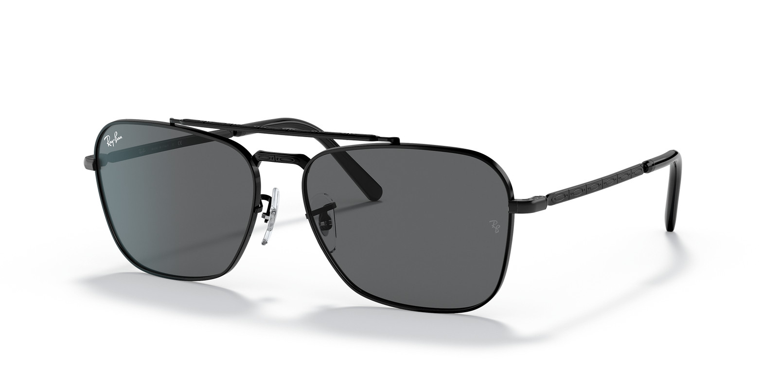 Ray-Ban New Caravan Polished Black/Dark Grey 58mm Sunglasses RB3636 002/B1 58-15