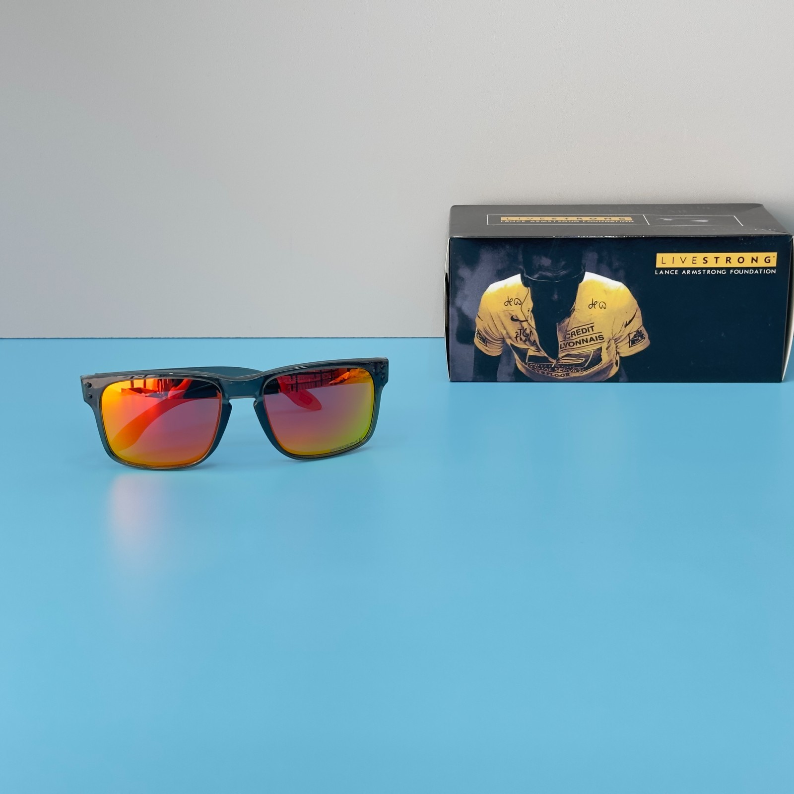 Oakley Holbrook OO9102 Gray Clear Frame Prizm Ruby Sunglasses New w/ Bag