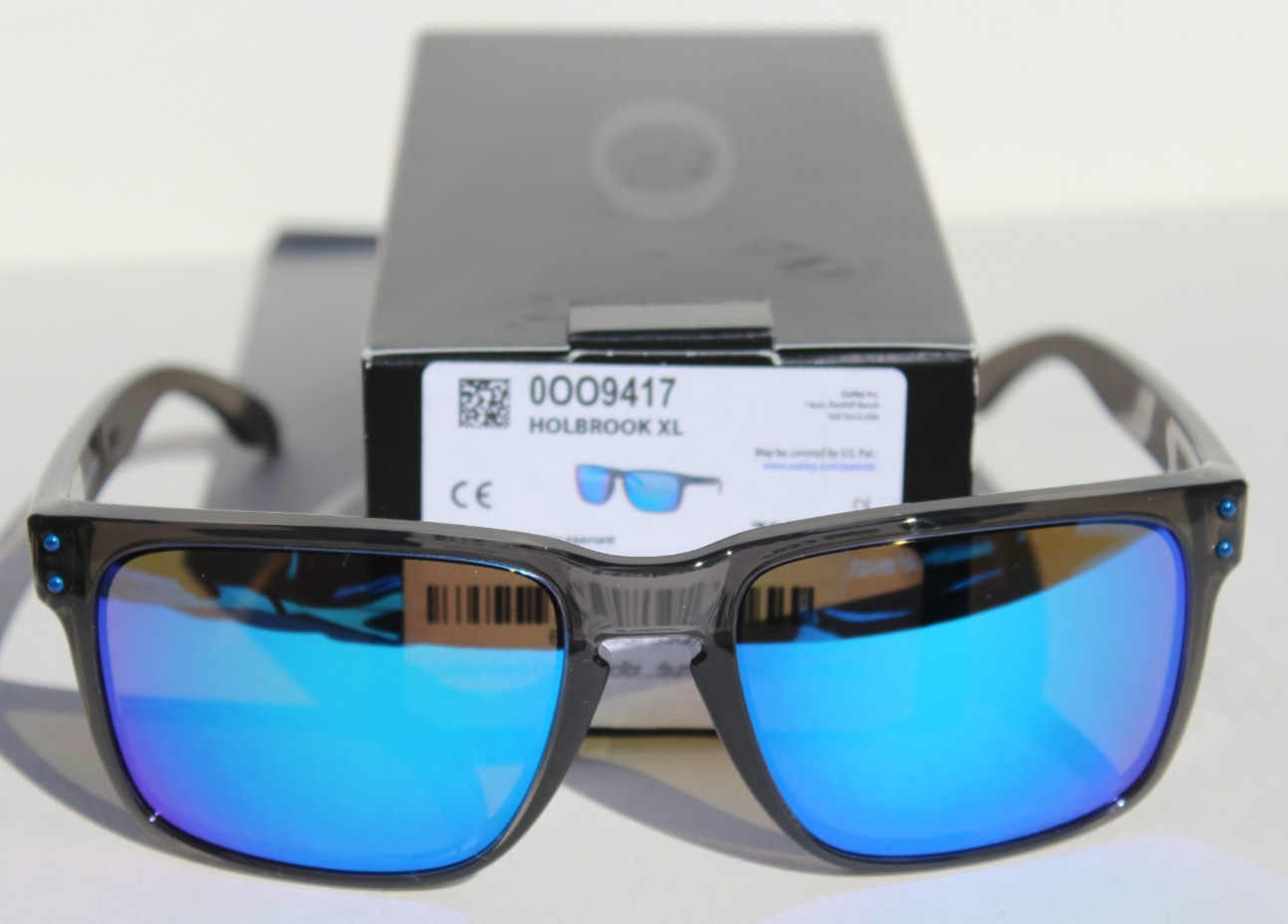 OAKLEY Holbrook XL POLARIZED Sunglasses Grey Smoke/Prizm Sapphire OO9417-09 NEW
