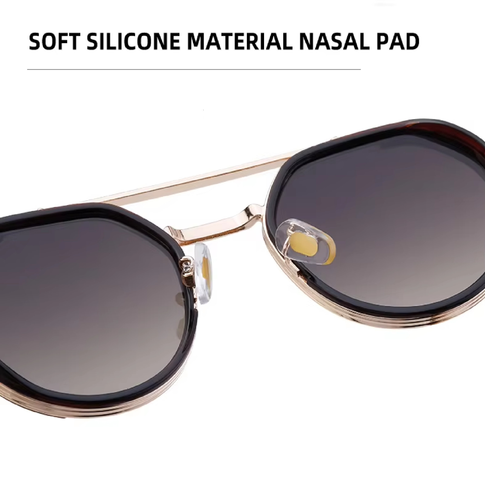 Sunglasses Women Men Retro Aviator Style Rounded Metal Frame Luxury Shades UV400