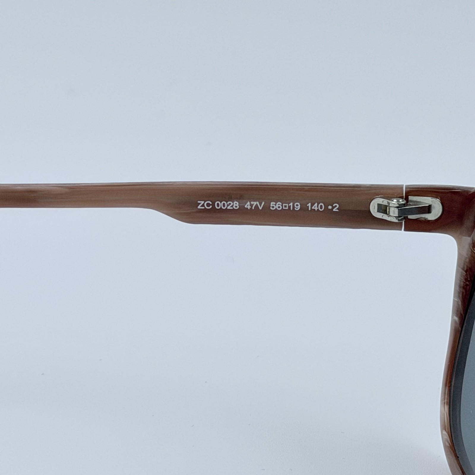 NEW Ermenegildo Zegna Couture ZC0028 47V Sunglasses Wood Grain Men’s Italy