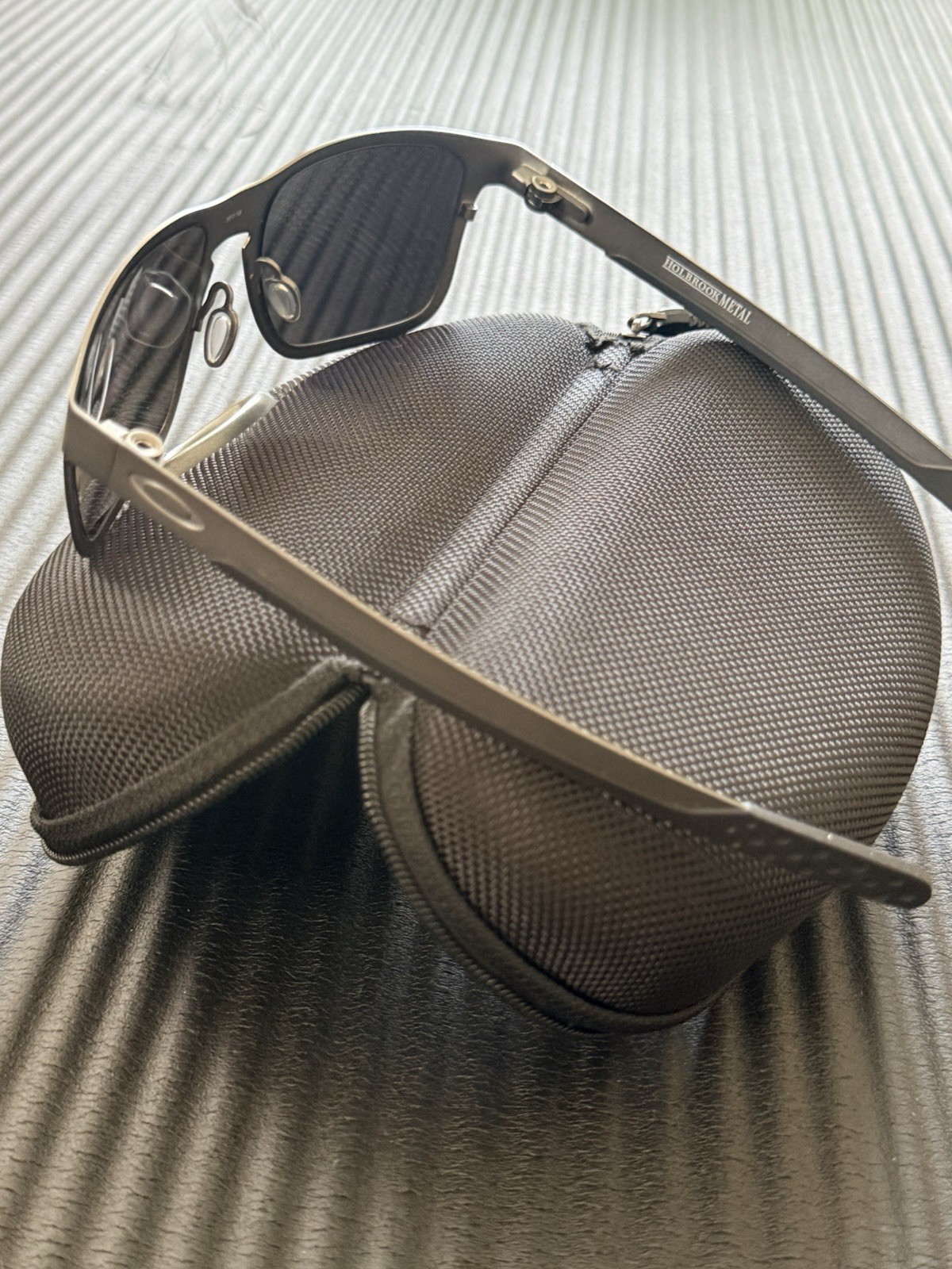 Oakley Holbrook Metal OO4123-0655 Prizm Polarized Matte Black Sunglasses + Case