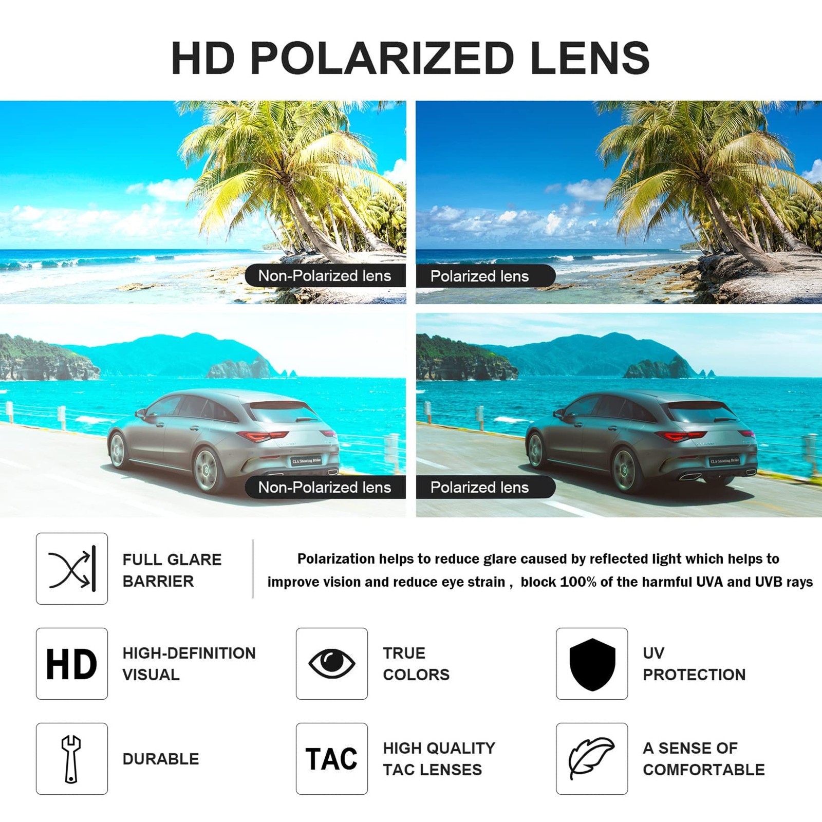 Pro Acme Polarized Aviator Sunglasses for Men and Women 100% UV Protection, 5…