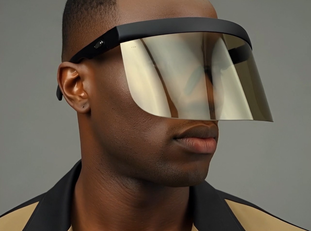 Oversized Visor Protective Sunglasses Single One Piece Lens Shield Face Cover
