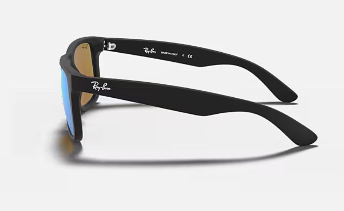 Ray-Ban RB4165 622/55 54-16 Justin Color Mix Sunglasses – Black/Blue Mirror