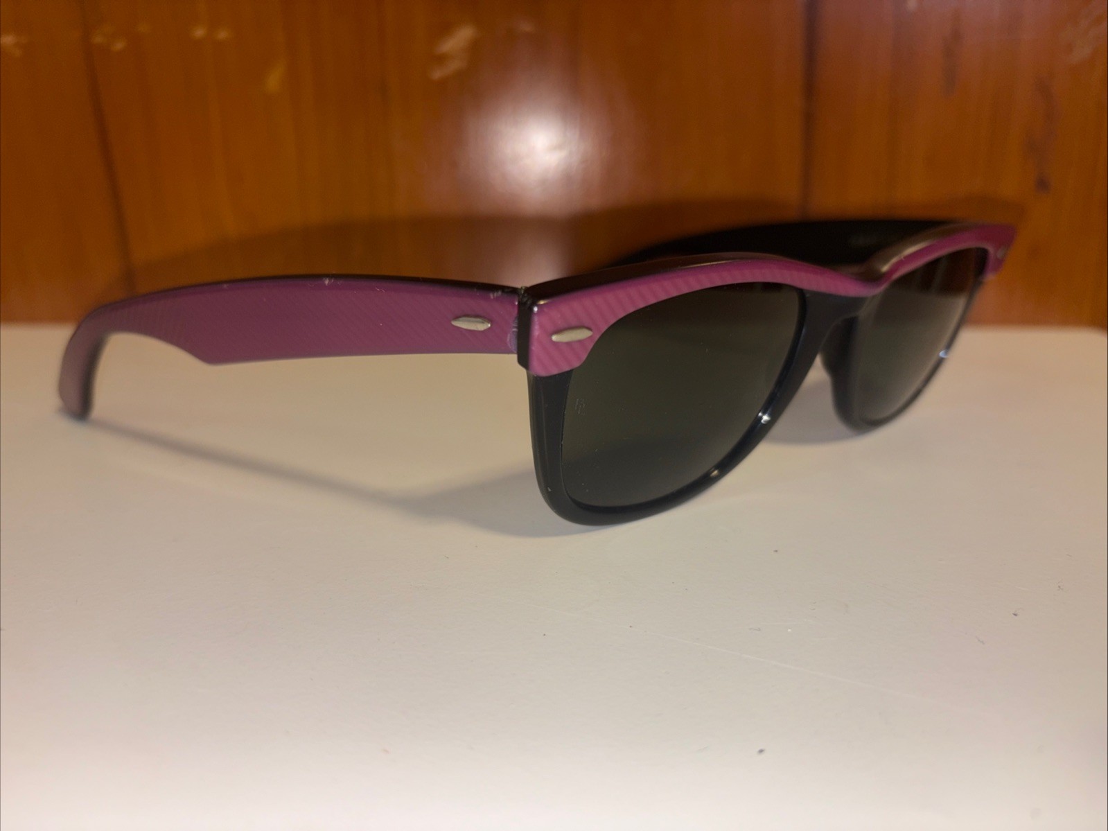 Ray Ban Bausch Lomb B&L Sunglasses Wayfarer 50mm Vintage Pink Black Neat Street