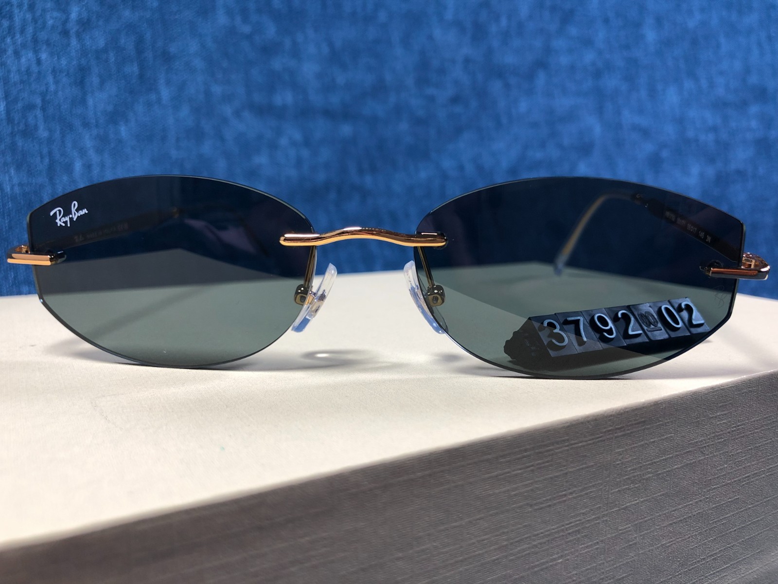 Ray-Ban RB3792 Unisex Sunglasses Gold Frame 55/17MM Grey Lens 001/71 145MM –02