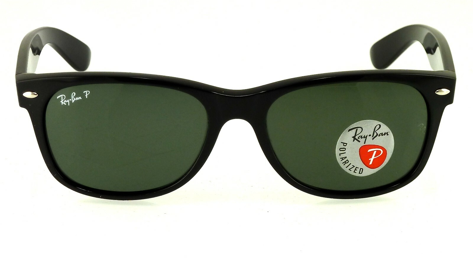 Ray-Ban New Wayfarer Black l Polarized Green Classic G-15 RB2132 901/58 58mm