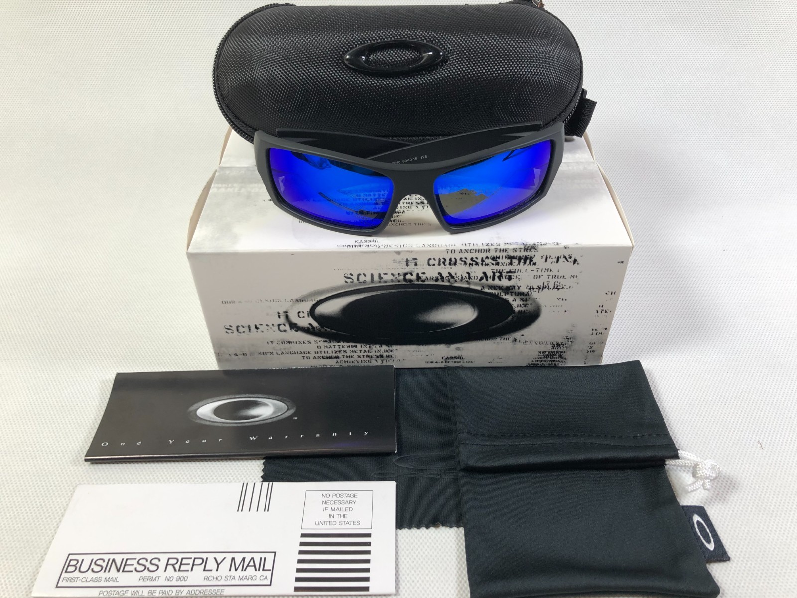 New Oakley Gascan Sunglass Matte Black l Prizm Sapphire Polarized OO9014-5060