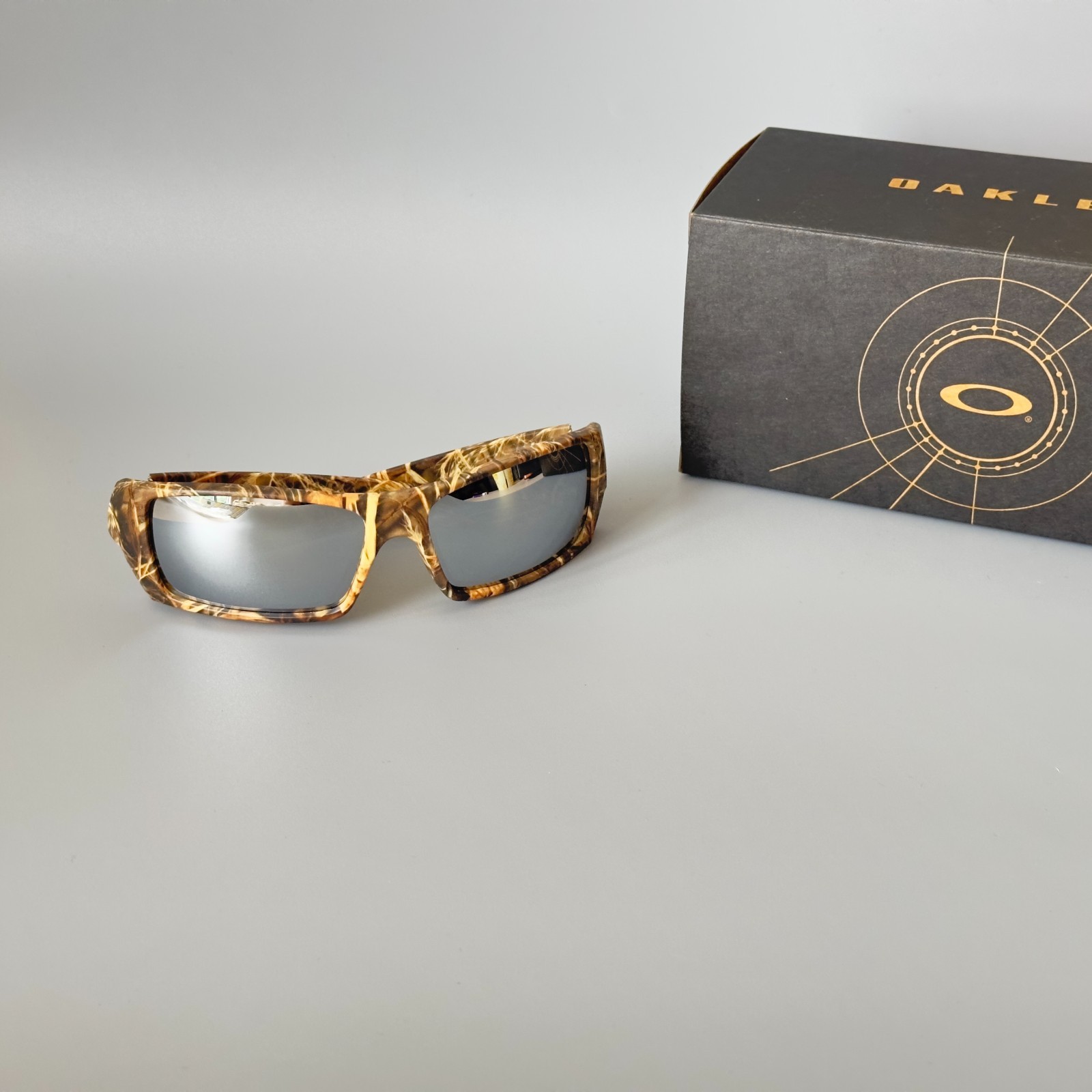 Oakley Gascan Polarized Sunglasses OO9014 Woodgrain Frame Grey Polarized Lens