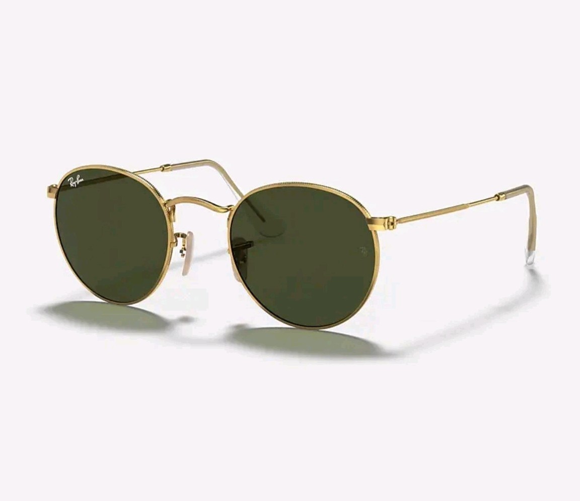 Ray-Ban RB3447 001 50-21 Gold Metal Unisex Sunglasses