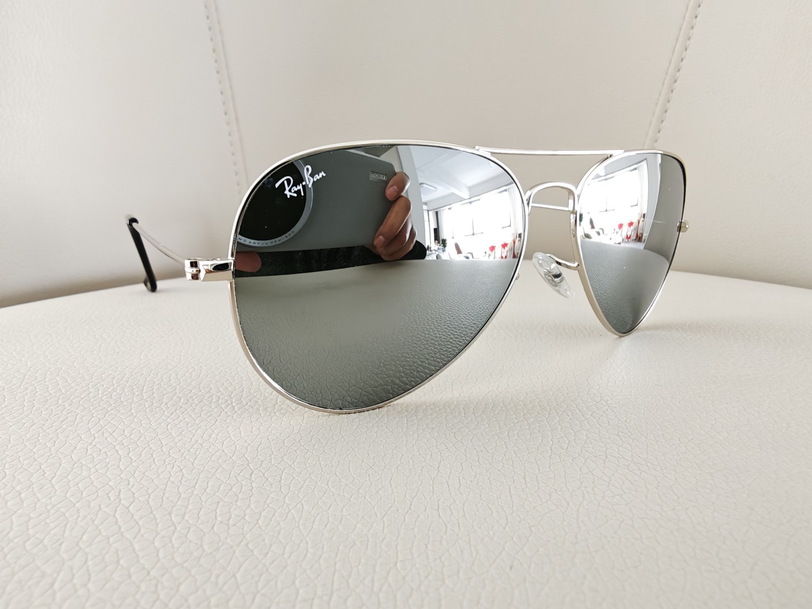 Ray Ban Aviator RB3025 Sunglasses 58mm Silver Frame/Silver Lens