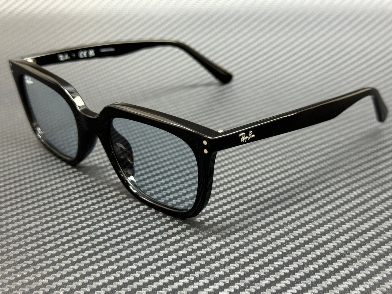 RAY BAN RB4439D 901 72 Black Light Blue Unisex 54 mm Sunglasses