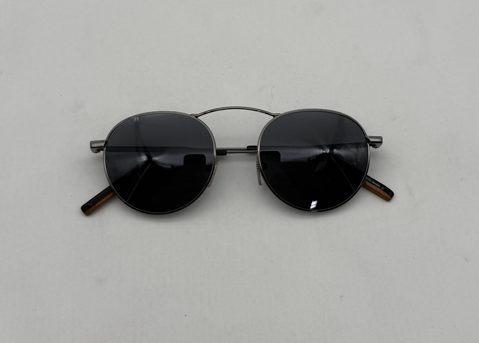 Ermenegildo Zegna Sunglasses EZ0114 08C Shiny Silver/Gray 50-19-145 No Case