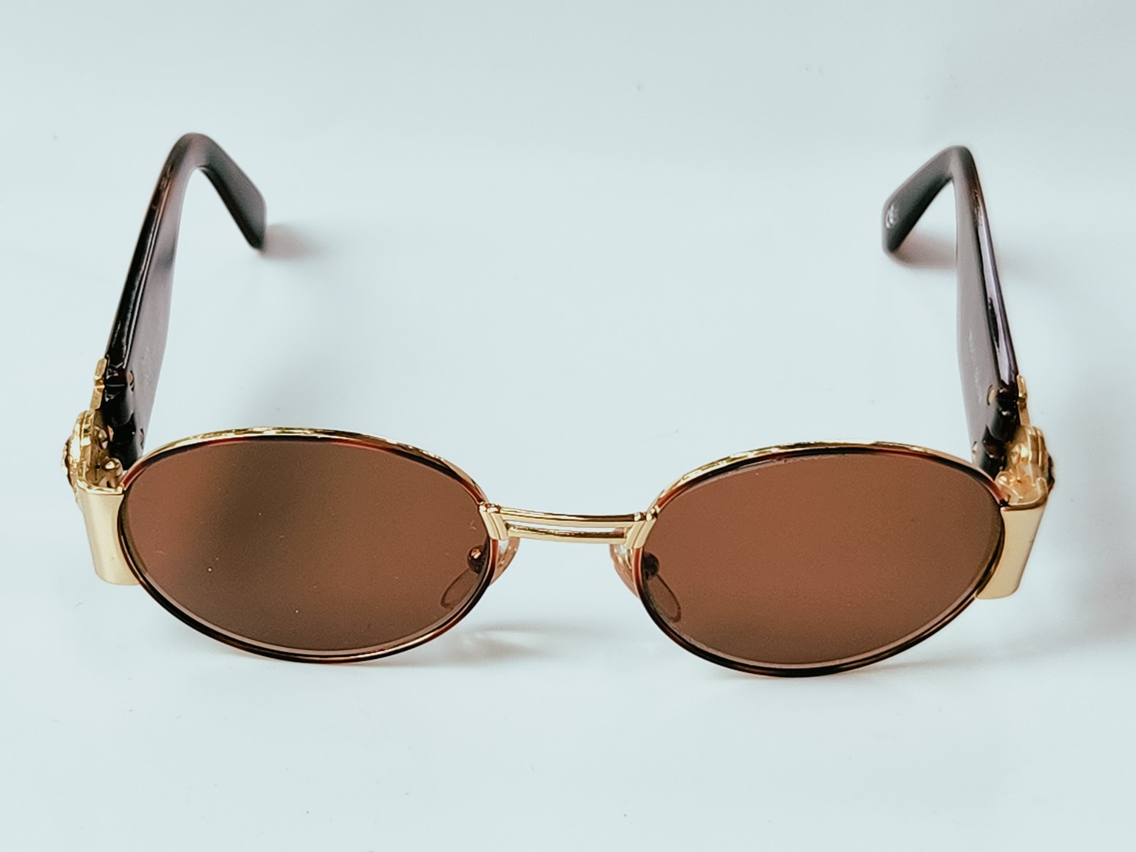 Versace S71 Col 07M Vintage Tortuga Gold Medusa Steampunk Sunglasses 48-20