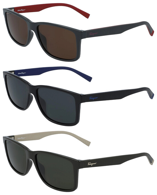 Salvatore Ferragamo Men’s Soft Rectangle Sunglasses SF938S – Italy