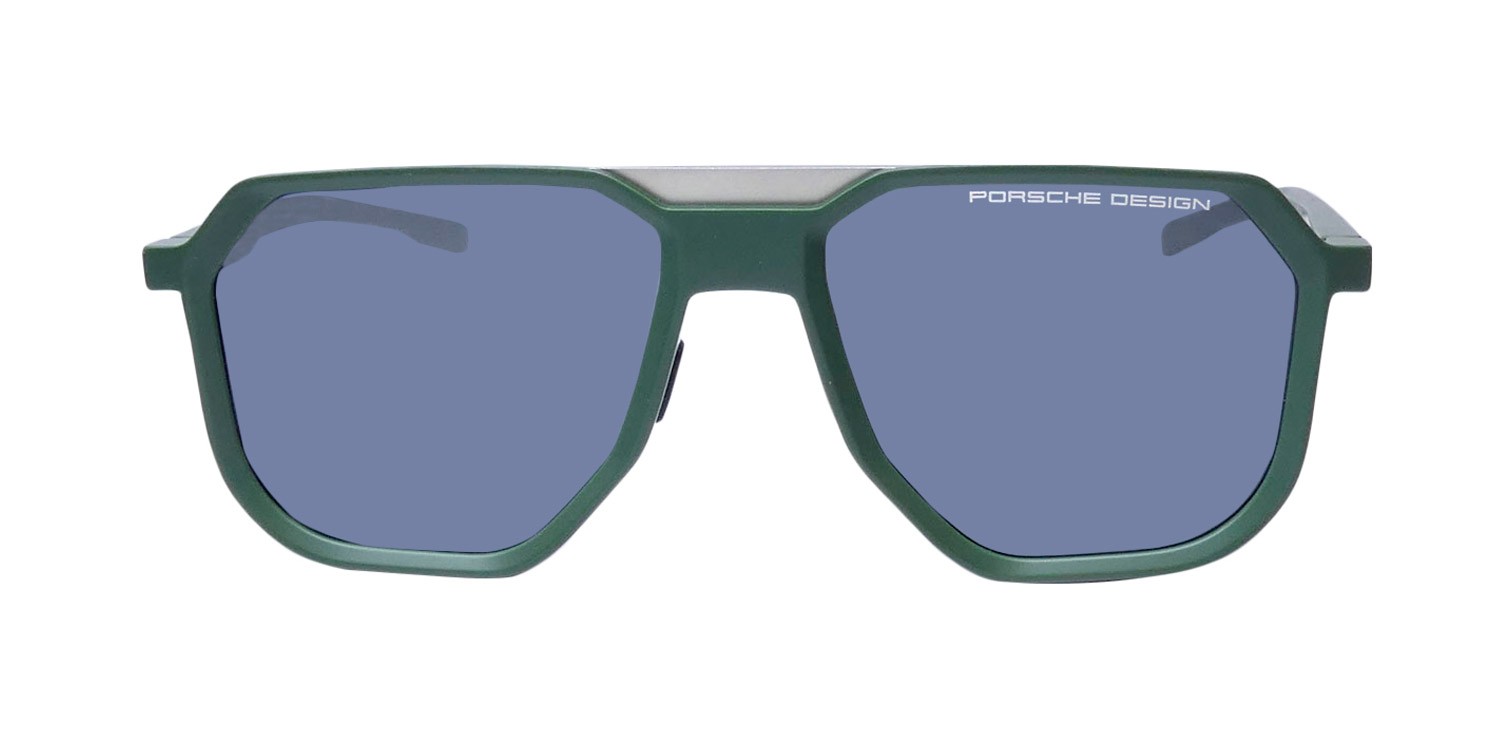 NEW PORSCHE DESIGN P8980 SUNGLASSES 58-18-150 B GREEN FULL-RIM ITALY GEOMETRIC