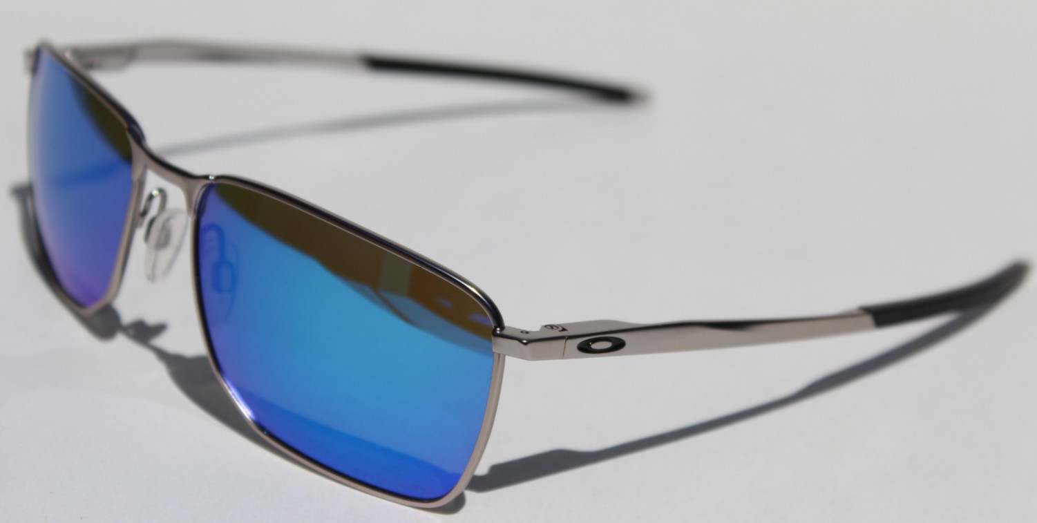 OAKLEY Ejector Sunglasses Satin Chrome/Prizm Sapphire OO4142-04 NEW