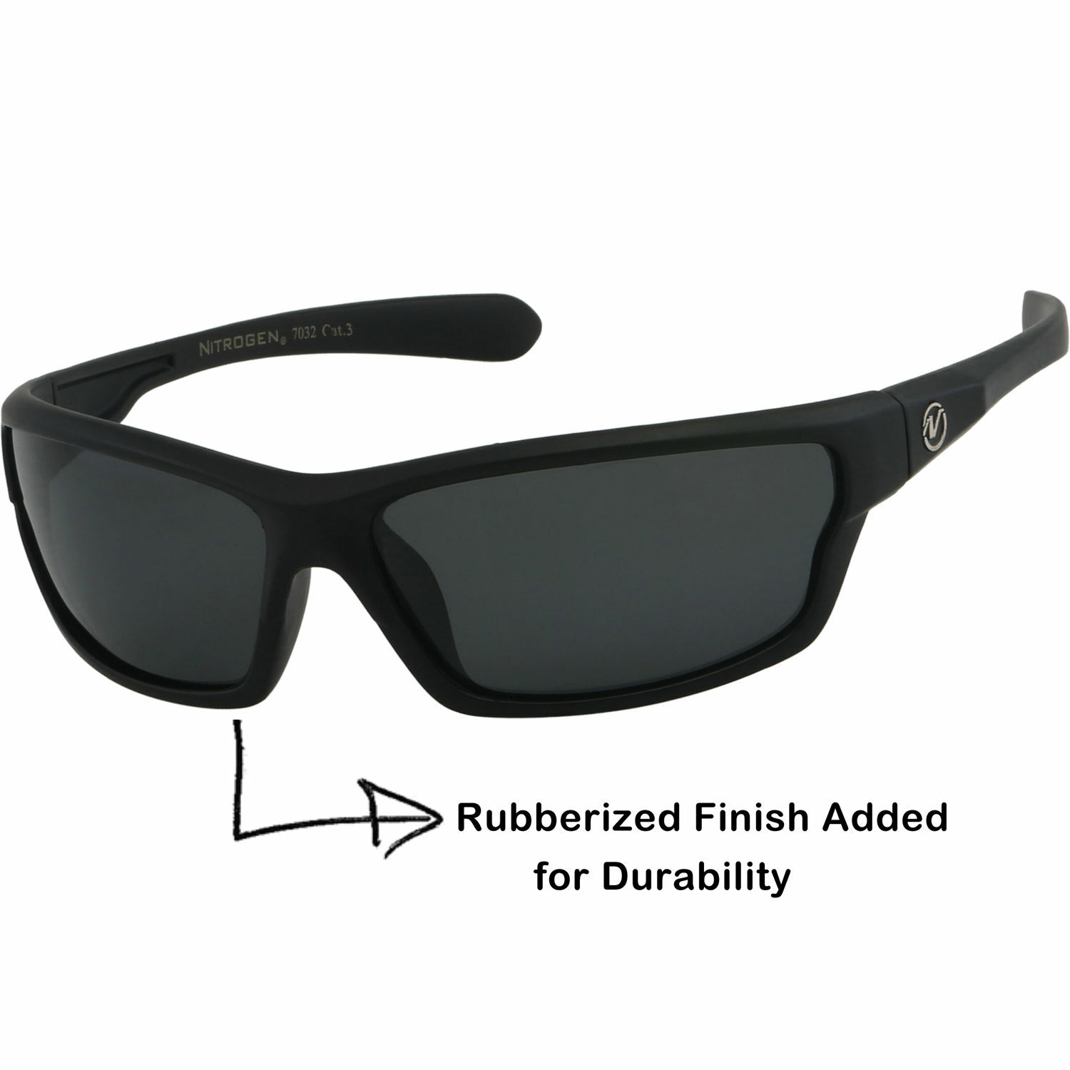 2 Pairs Combo Nitrogen Matte Black Frame & Transparent Grey Frame Polarized Lens
