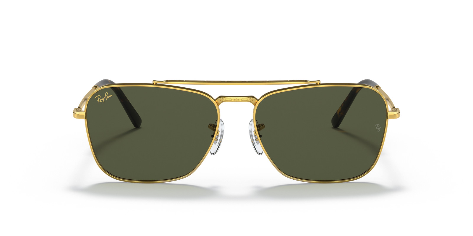 Ray-Ban New Caravan Polished Gold/Green Classic 58mm Sunglasses RB3636 919631 58