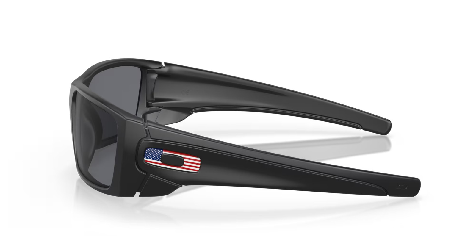 NEW Oakley SI FUEL CELL Matte BLACK USA FLAG Grey Tactical Sunglass 9096-38