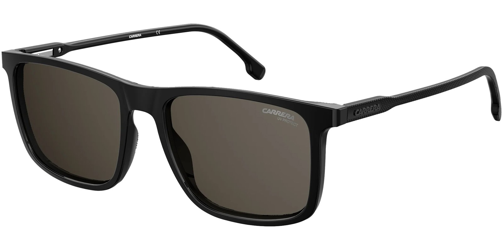 Carrera Black Slim Modern Square Sunglasses w/ Spring Hinges – CA231S 0807 IR