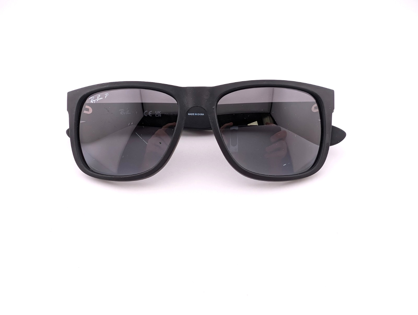 Ray-Ban Sunglasses, Polarized Lenses, Justin RB 4165 622/T3 Matte Blk, 54-16-145