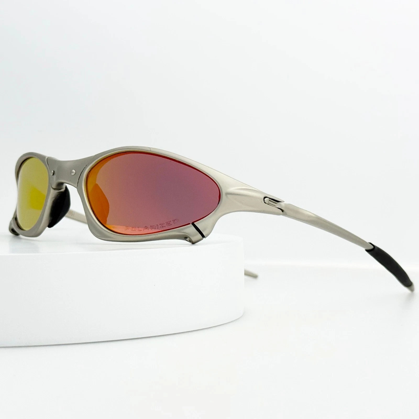 Oakley Penny X-Metal Sunglasses Silver Frame Ruby Lens Vintage RareIN BOX