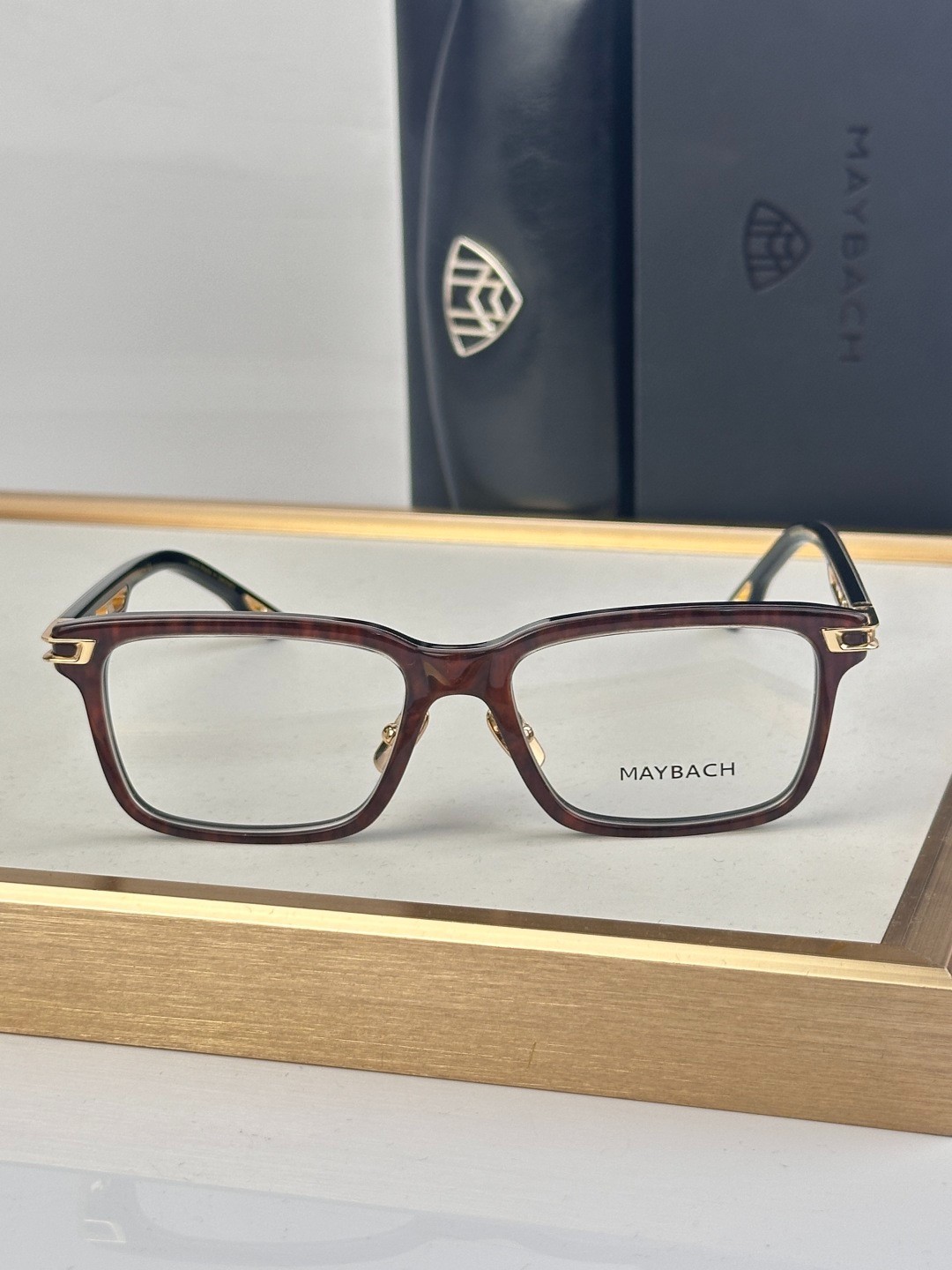 Maybach Serenity Rectangular Sunglasses Unisex Acetate Metal Luxury Eyewear
