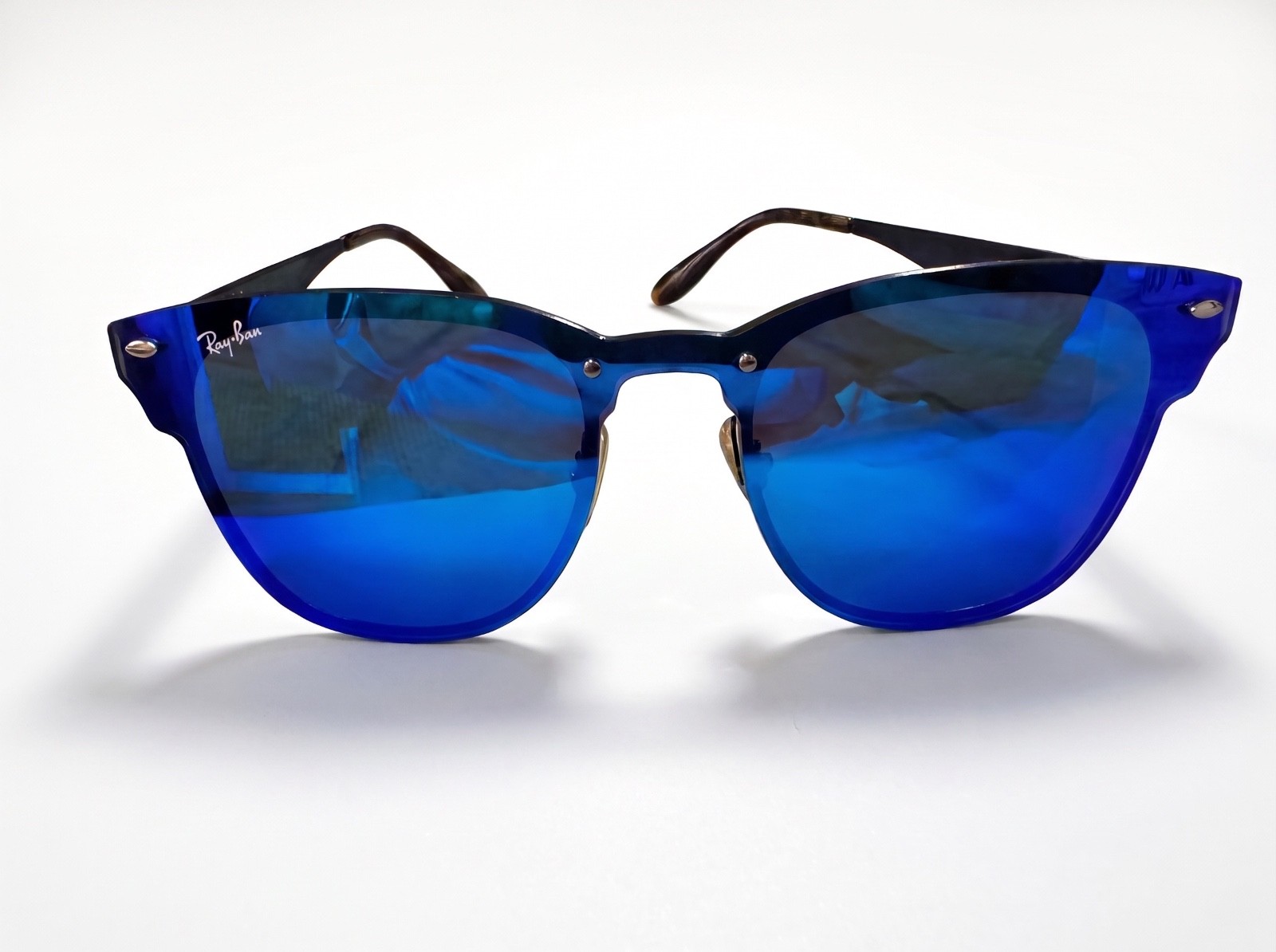 Title: Ray-Ban Blaze Clubmaster Sunglasses (RB3576N) – Blue Mirror