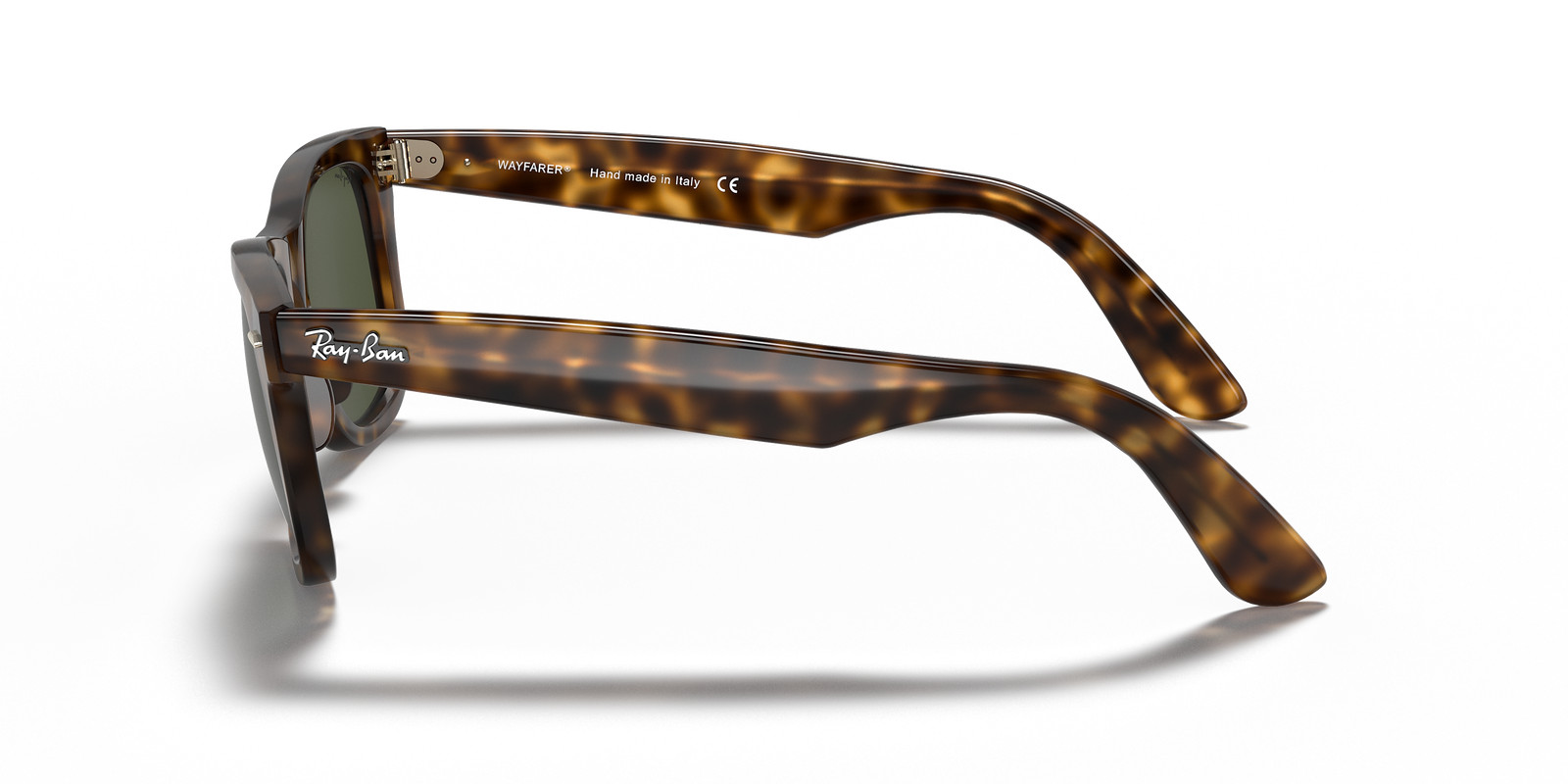 Ray-Ban Wayfarer Ease Polished Light Havana / G-15 Green 50 mm Sunglasses