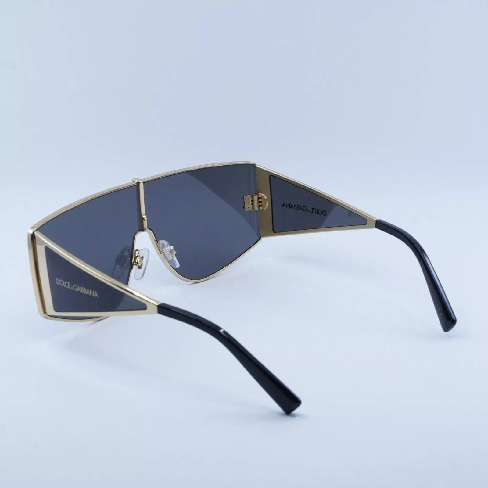 Dolce & Gabbana Sunglasses DG2305 02-87 44mm Gold / Dark Grey Lens