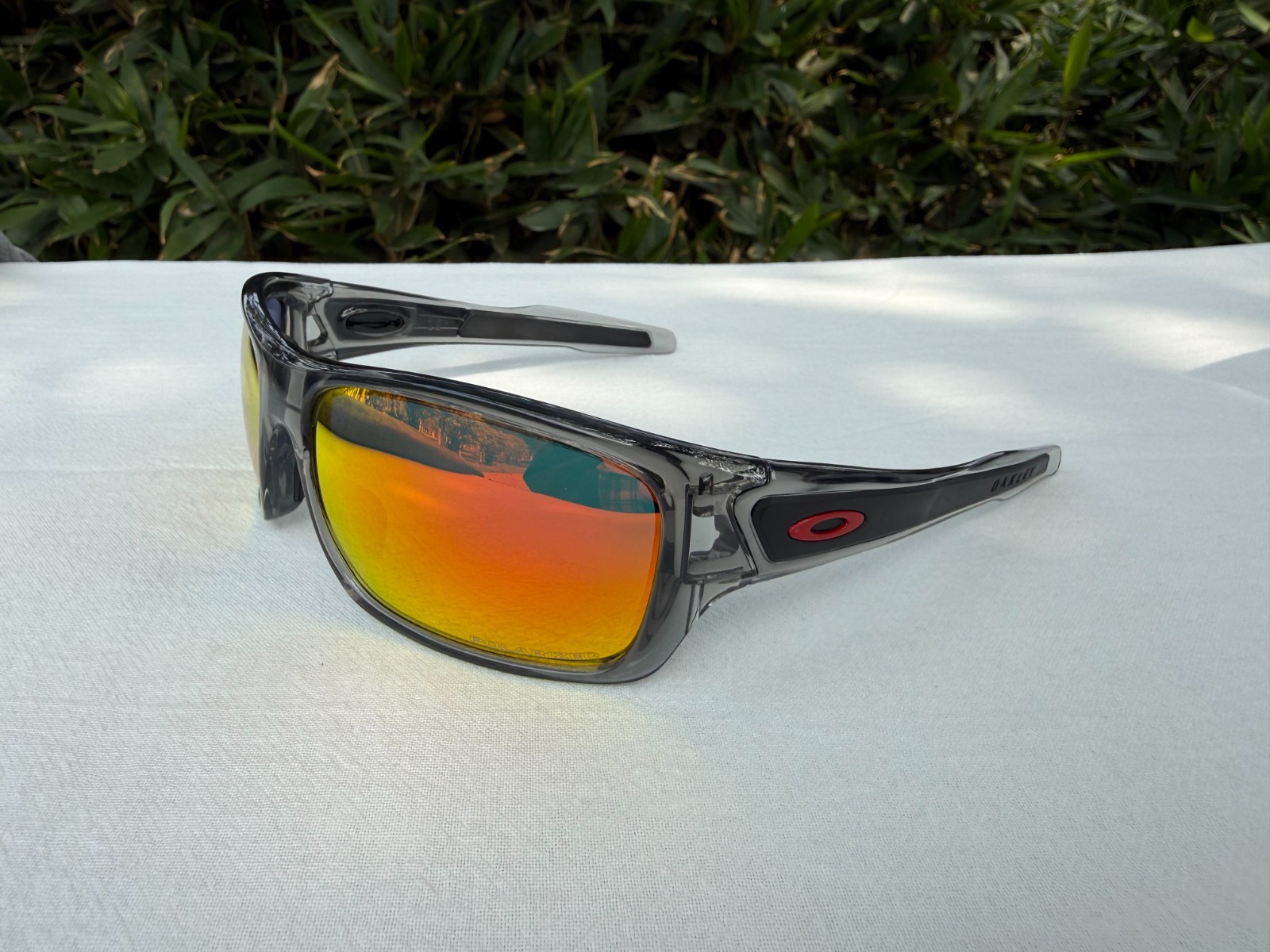 Oakley Turbine POLARIZED Sunglasses OO9263-10 Grey Ink W/ PRIZM Ruby Lens NEW