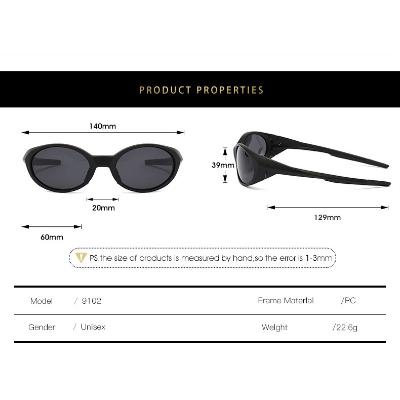 Men Women Polarized Oval Fashion Sunglasses Cycling Outdoor Sport Shade Glasses