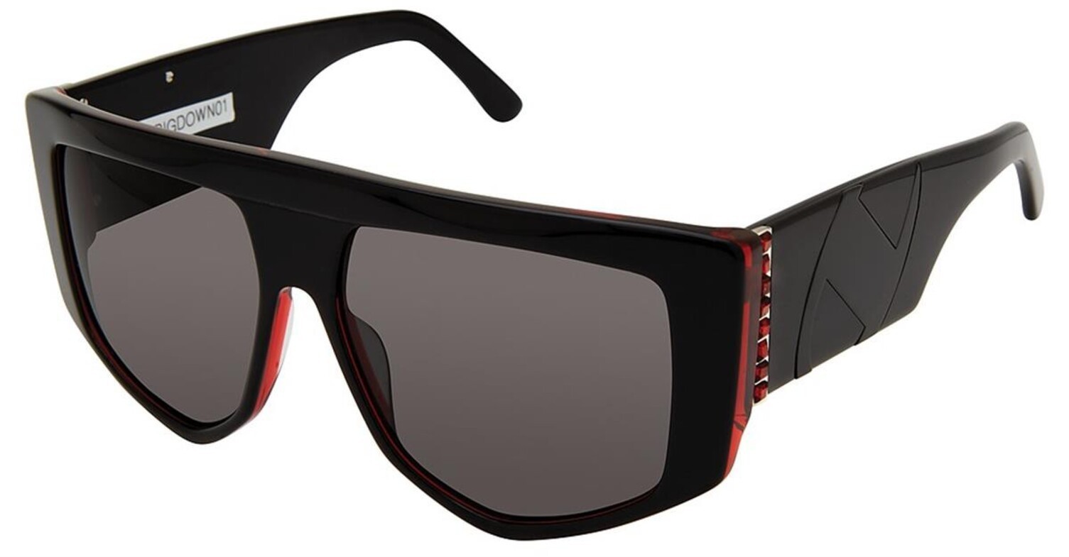 C-Life BIGDOWN Black/Trans Red C01 Size 59 Sunglasses