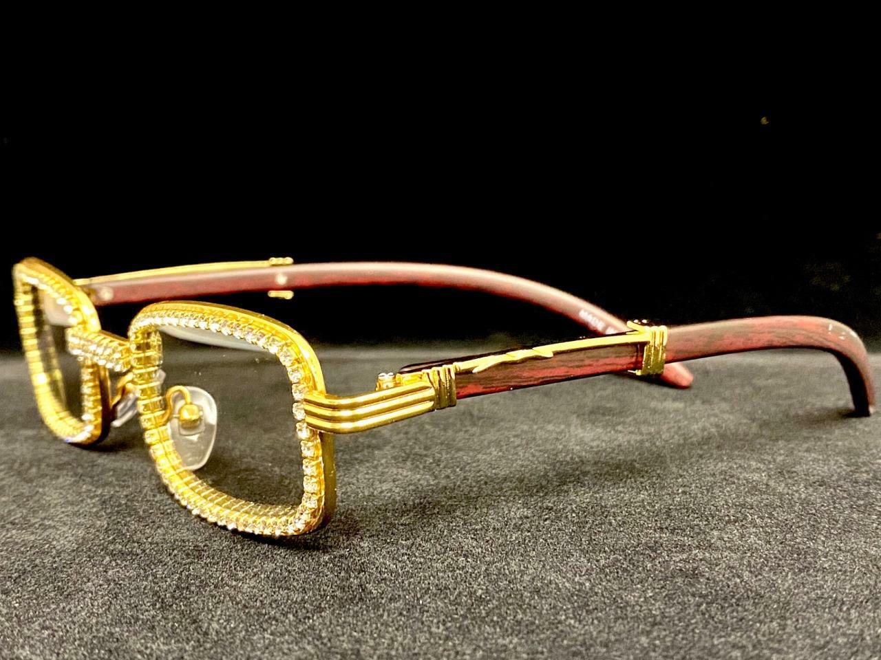 Men’s Classy Sophisticated Retro Hip Hop Rapper Clear Lens EYE GLASSES Handmade!