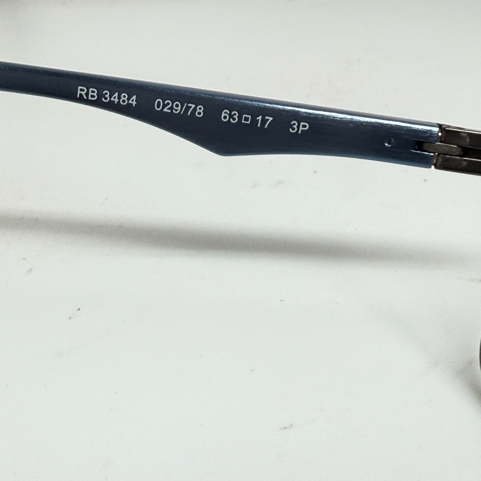 RAY-BAN RB3484 029/78 Gunmetal Matte/Blue Aviator Sunglasses Frame 60-17mm 18641