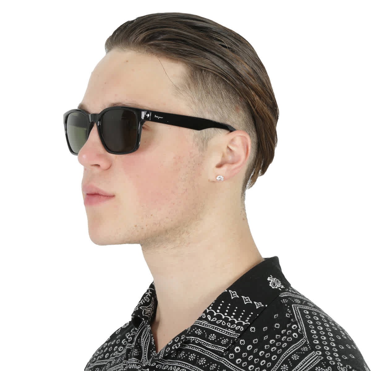 Salvatore Ferragamo Green Square Unisex Sunglasses SF959S 001 55 SF959S 001 55